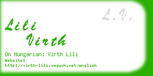 lili virth business card